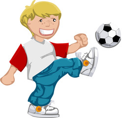 soccer boy illustration