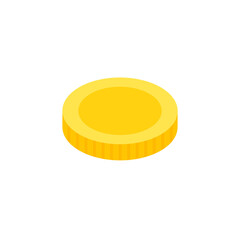 Vector dollar bank note and coin, icon illustrations and vector