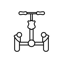 Police Segway icon in vector. Logotype