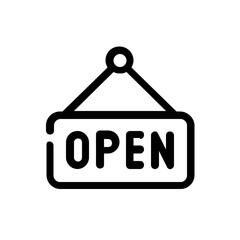 open sign line icon