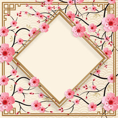 Chinese frame with oriental Asian elements