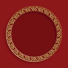 Chinese frame with oriental Asian elements