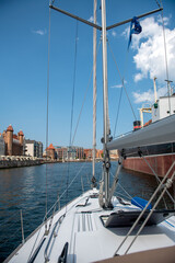 wyjście z mariny jachtowej w Gdańsku
