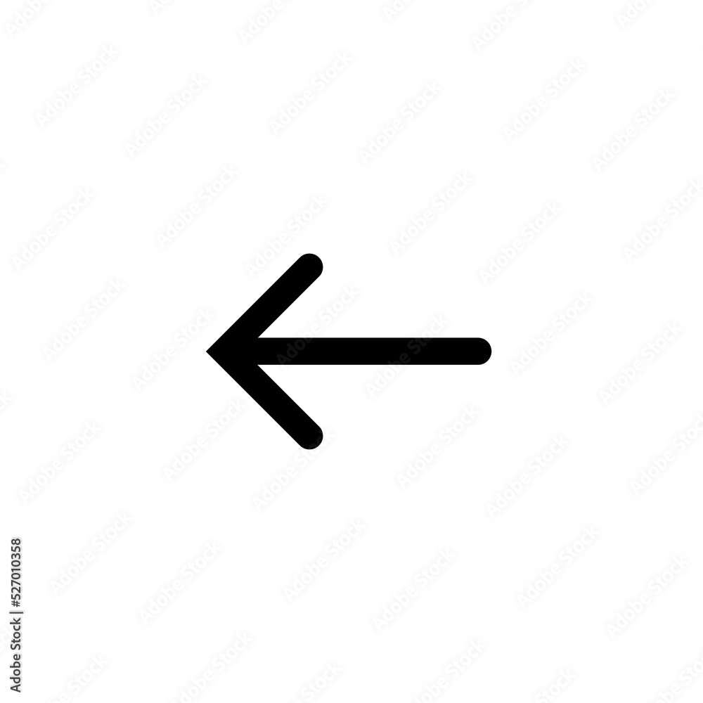 Poster left arrow icon design. basic ui ux interface design element