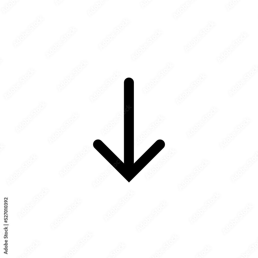 Poster bottom arrow icon design. basic ui ux interface design element