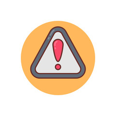 Cautioned icon in vector. Logotype