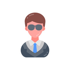 Bodyguard Male icon in vector. Logotype