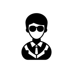 Bodyguard Male icon in vector. Logotype