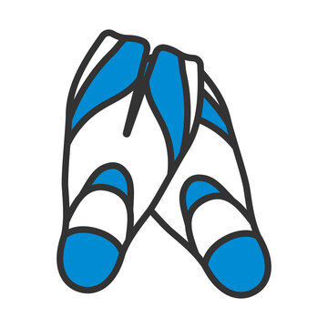 blue and white flip flops graphic clip art preview