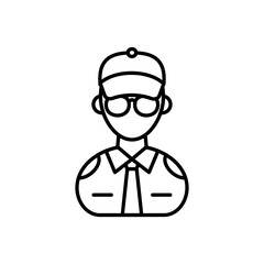 Security Guard Male icon in vector. Logotype