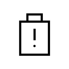 empty battery line icon