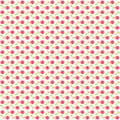 seamless pattern with pink flowers