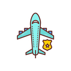 Airport Police icon in vector. Logotype