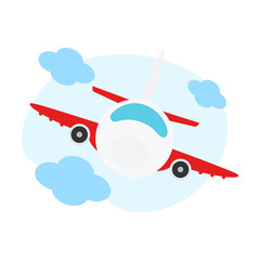 Naklejka na ściany i meble International travel by passenger plane, shipping by plane