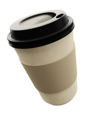 coffee to go cup on transparent background