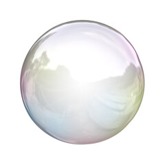 soap bubble on transparent background - obrazy, fototapety, plakaty