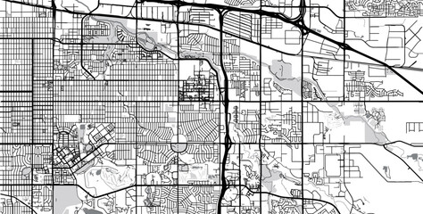 Urban vector city map of Aurora, Colorado , United States of America