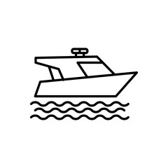 Speed Boat icon in vector. Logotype