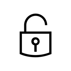unlock line icon