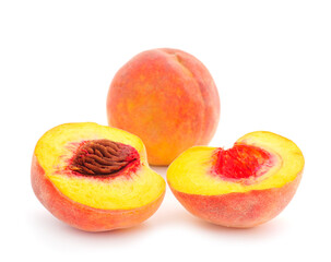 Juicy peach isolated.