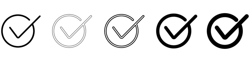 Check mark vector graphic. Ok icon illustration. Vector checklist mark.