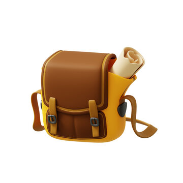 Messenger bag icon Isolated 3d render Illustration