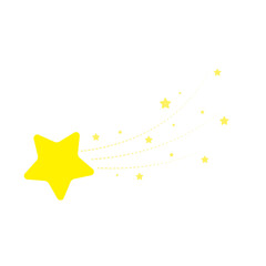 starry night, falling star, fireworks, twinkle, glow, glitter star, star over christmas vector illustration