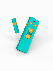 Laser presentation pointer icon isolated 3d render illustration