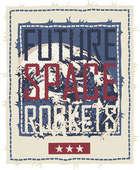 Print for tee shirt. Graphic design