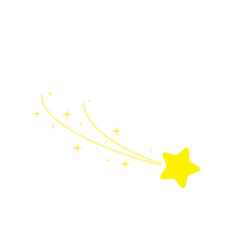 starry night, falling star, fireworks, twinkle, glow, glitter star, star over christmas vector illustration © StockBURIN