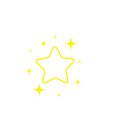 starry night, falling star, fireworks, twinkle, glow, glitter star, star over christmas vector illustration