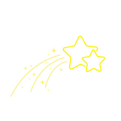 Obraz premium starry night, falling star, fireworks, twinkle, glow, glitter star, star over christmas vector illustration