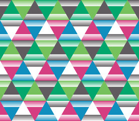 Triagles and stripes pattern design.