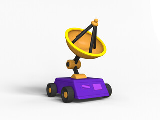 Obraz premium Space rover icon isolated 3d render illustration
