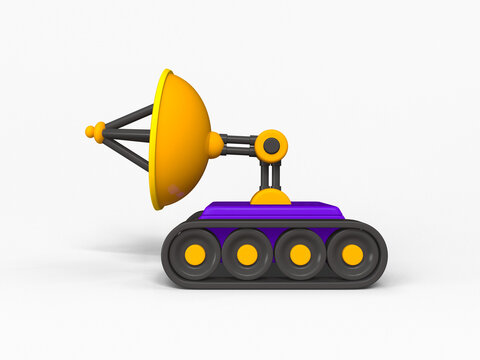 Space rover icon isolated 3d render illustration