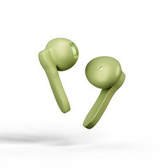Wireless Earbuds icon Isolated 3d render illustration