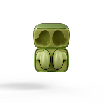 Wireless Earbuds icon Isolated 3d render illustration