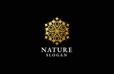 Nature logo icon design template. luxury, premium vector