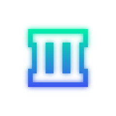 neon roman numeral outline
