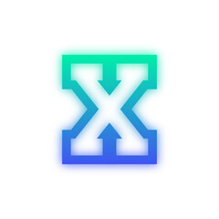 Fototapeta premium neon roman numeral outline 