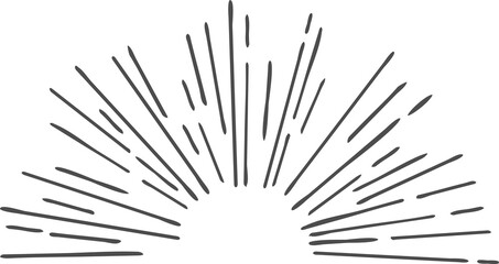 Obraz premium Sun rays icon, shine and burst line