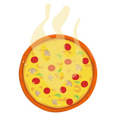 pizza isolated on white