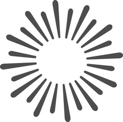 Obraz premium Sun rays icon, shine and burst line