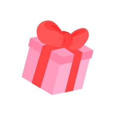 Happy birthday party, birthday party, colorful gift box at party, flat vector illustration and icon