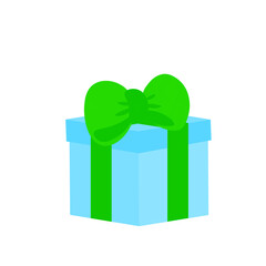 Happy birthday party, birthday party, colorful gift box at party, flat vector illustration and icon