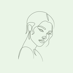 Abstract woman beauty female line art drawing line illustration 
