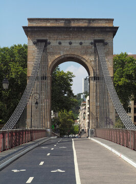 Passerelle Mazaryk sur la Sa&ocirc;ne &agrave; Vaise, Lyon, France