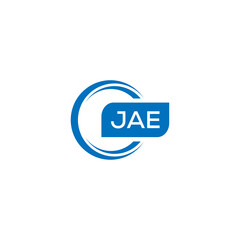 Fototapeta premium JAE letter design for logo and icon.JAE typography for technology, business and real estate brand.JAE monogram logo.