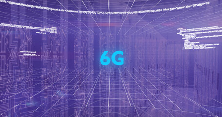 Image of data processing and scope scanning over server room