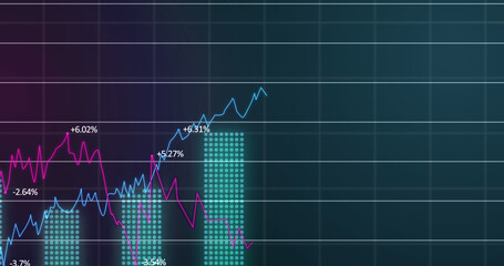 Image of data processing on black background